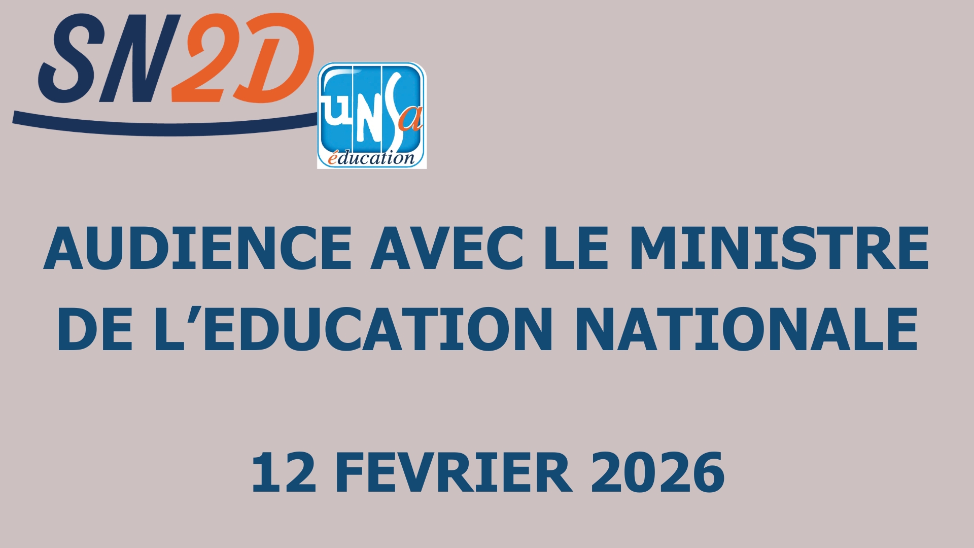 Compte-rendu de l'audience avec le Ministre de l’Éducation Nationale le 12 février 2026